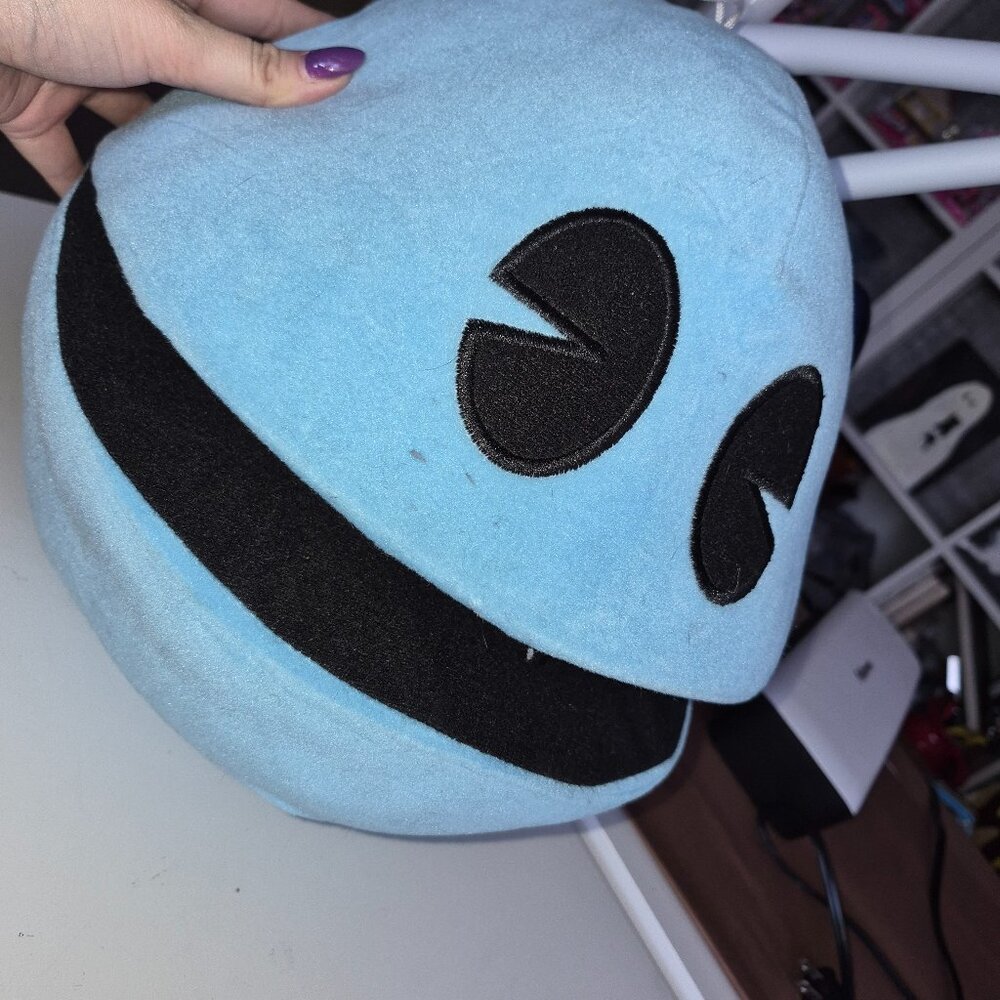 Giant 13” Pac Man Battle Royale Blue Plush Stuffed Toy Video Game Collectible